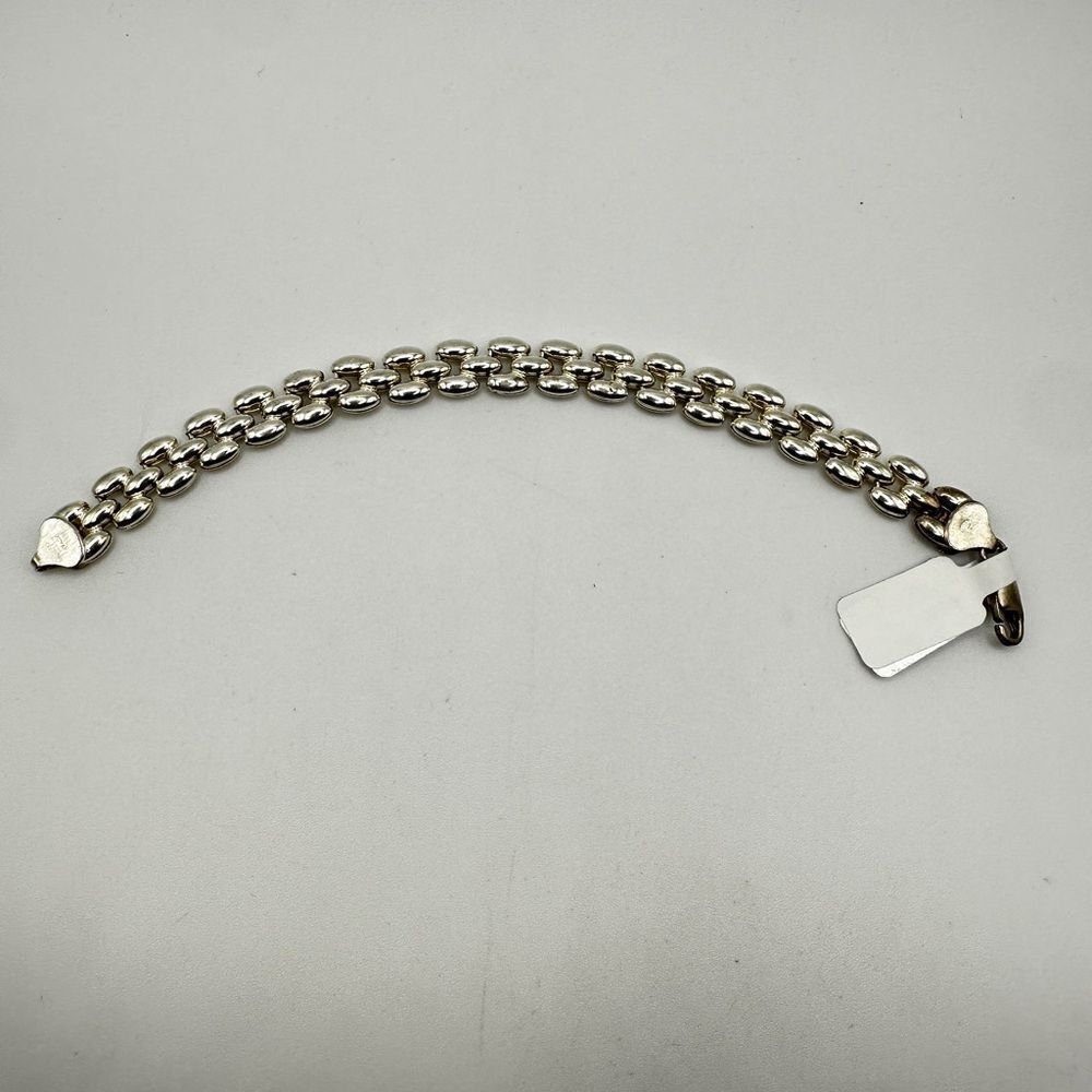 Unisex 7.25" Solid Sterling silver bracelet stamped 925 Italy!